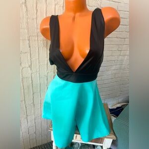 Women’s Best Cody Halter Mini Dress Mint/Black Sz M NWOT!